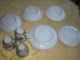 Lot Antique Chinese Rose Medallion 3 Cups + 5 Saucers/ Plates 19th Century Plates photo 1