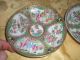 Lot Antique Chinese Rose Medallion 3 Cups + 5 Saucers/ Plates 19th Century Plates photo 4
