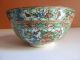 Antique Vintage Chinese Rose Medallion Porcelain Bowl Hand Painted Bowls photo 1