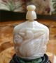 Antique Chinese Carved Opal Snuff Bottle W/ Swan Snuff Bottles photo 3