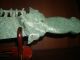 Large Jade Carved Dagger Dragon Decoration & Rings On Wooden Display Stand Other photo 1