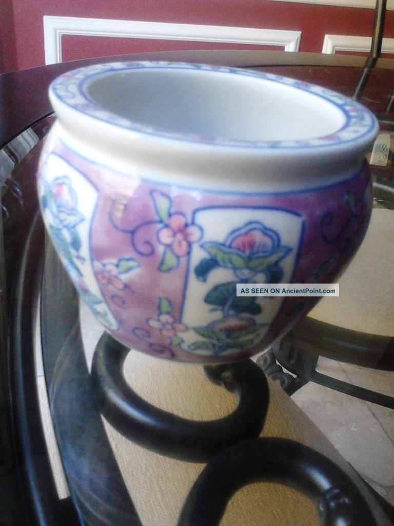 Amazing Chinese Antique Fish Bowl Plant Vase Bowls photo