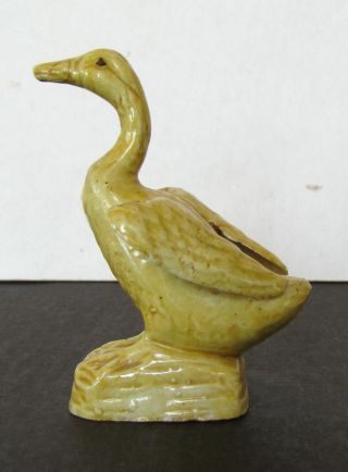 Chinese Export Imperial Yellow Duck Figure Vintage 20s photo