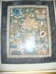 Antique Forbidden Stitch Chinese Silk Embroidery Framed Mums Fish Flowers Robes & Textiles photo 10