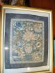 Antique Forbidden Stitch Chinese Silk Embroidery Framed Mums Fish Flowers Robes & Textiles photo 8