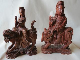 Chinese Wood Statue photo
