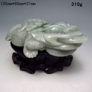 100% Natural Jadeite Jade Hand - Carved Statue - - - Jinchan Nr/bg1950 photo