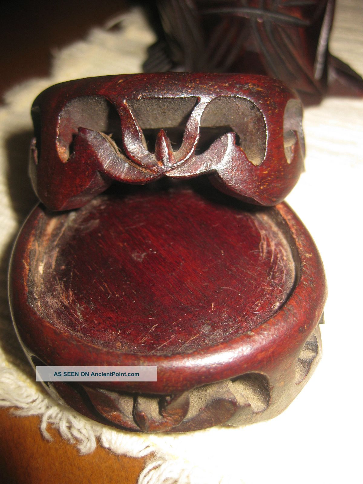 Small Antique Chinese Wood Stands Display Your Collectable Faux Statues Other photo