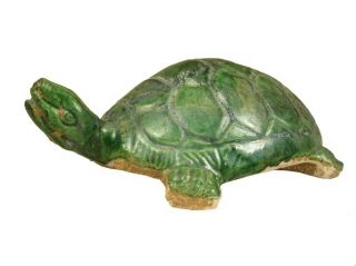 Chinese Small Pottery Green Turtle photo