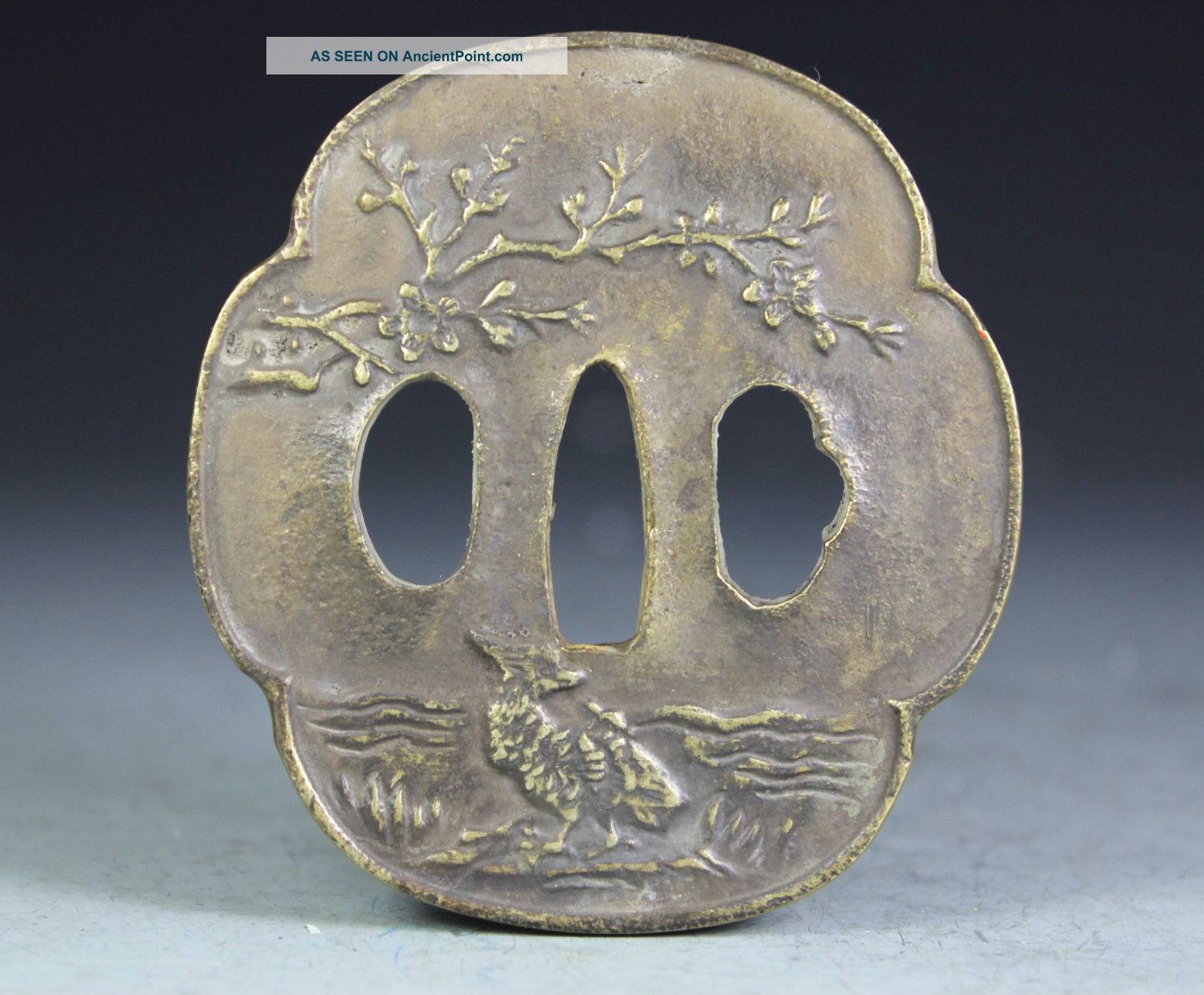 Chinese Old Copper Handwork Bird Crane Decoration Other photo