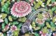 Chinese Mille Fleur Or Millifleur Famille Noir Vintage Plate Fan Shape Plates photo 2