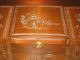 Vintage Chinese Wood Carved Jewelry Box - Japanese / Asian Chest Red Velvet Exc Boxes photo 11