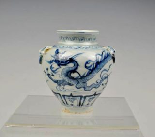Chinese Porcelain Blue And White Pot Dragon photo