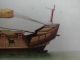 Chinese Study On Rice/pith Paper Of A Wooden Junk With Furled Sail 19thc (h Paintings & Scrolls photo 2