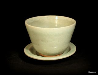Antique Chinese Greenware Celadon Tea Bowl & Saucer Ming Dynasty (no:2) photo
