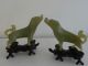 Pair Jade Carved Chinese Dogs 18th - 19th Century Dogs photo 1