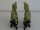 Pair Jade Carved Chinese Dogs 18th - 19th Century Dogs photo 4
