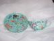 Hand Painted Floral Scenic Detailed Chinese Enameled Tea Cup & Saucer Glasses & Cups photo 1