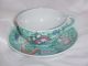 Hand Painted Floral Scenic Detailed Chinese Enameled Tea Cup & Saucer Glasses & Cups photo 5