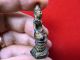 Phra Chaiwat Buddha Holding Lotus Chin Silver And Gilded Khmer Art Amulet Amulets photo 3