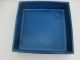 Japanese Ikebana Container,  Royal Blue Color,  Square Design,  Pottery Vases photo 1