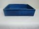 Japanese Ikebana Container,  Royal Blue Color,  Square Design,  Pottery Vases photo 2