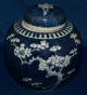 Antique Chinese Ginger Jar; Sapphire Blue With Prunis Blossoms Other photo 1