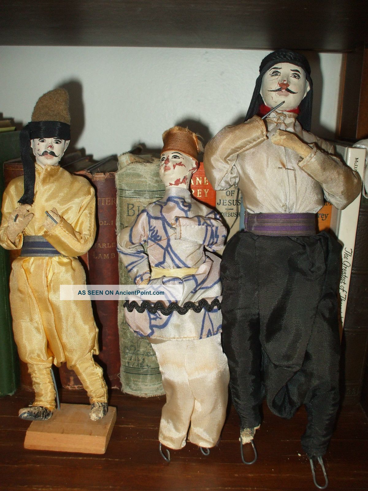 (3) Burma / Myanmar 1900 ' S Marionette Burmese Puppet Dolls - Set - Israel ? Burma photo