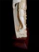 Perfect Carved Chinese Ox Bone Faux Ivory Figure Fisherman With Net & Fish Men, Women & Children photo 9