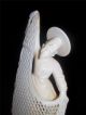 Perfect Carved Chinese Ox Bone Faux Ivory Figure Fisherman With Net & Fish Men, Women & Children photo 3