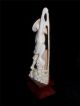 Perfect Carved Chinese Ox Bone Faux Ivory Figure Fisherman With Net & Fish Men, Women & Children photo 5