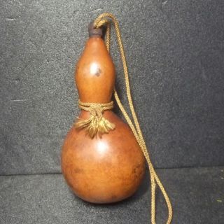 F814: Old Japanese Sake Bottle.  Natural Gourd Hyotan 3 photo