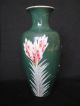 Stunning Antique Japanese Satsuma Moriage Signed Floral Vase W/ Holiday Colors Vases photo 4