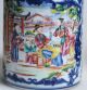 Antique 18thc Chinese Mandarin Porcelain Tankard Big Tea Cup Figures Landscapes Glasses & Cups photo 3
