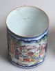 Antique 18thc Chinese Mandarin Porcelain Tankard Big Tea Cup Figures Landscapes Glasses & Cups photo 8