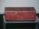 Antique C1890 Chinese Qing Dy Hand Carved Cinnabar Hinged Box Boxes photo 1