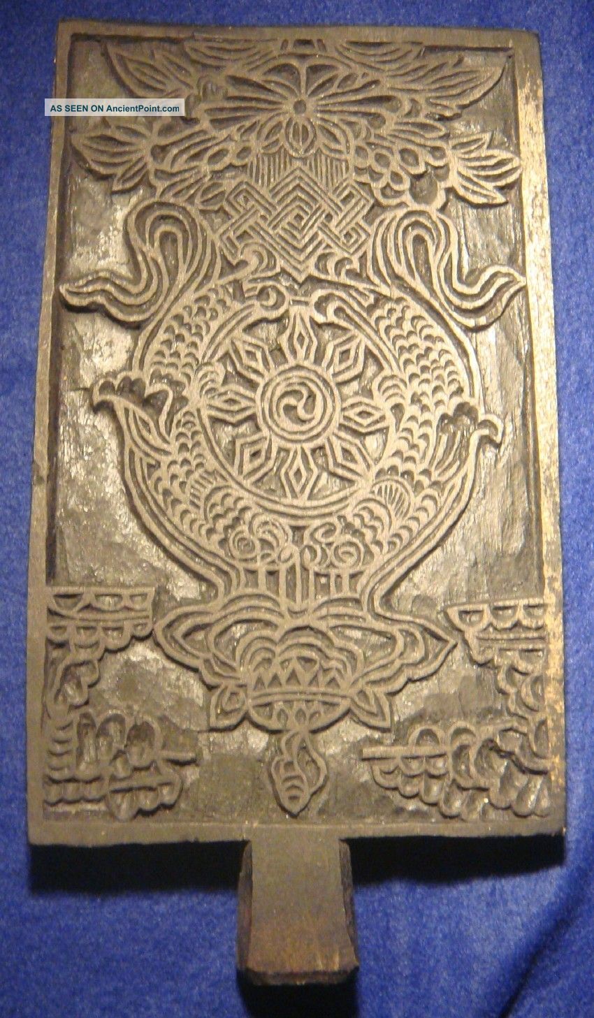 Very Old Tibet / China Woodcut For Woodblock Print With Mark Other photo