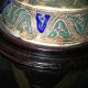 Antique Unique Asian Table Lamp Hand Made Painted Enameled Ceramic Vase - Japan Other photo 11