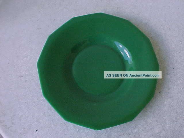 Chinese Peking Glass Plate Jade Color 19thc Other photo