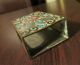 Old Chinese Enamel Copper Champleve Cloisonne Matchsafe Box Asian Scholar Estate Boxes photo 5