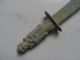 Chinese Weapon Bronze Sword Spearhead Carven Man Handle 01 Other photo 5