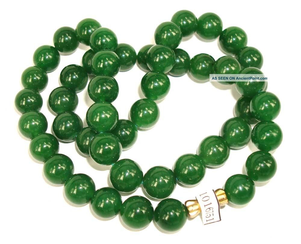Jewelry Chinese 65g 100% Hetian Jade Carved Round Beads Necklace Necklaces & Pendants photo