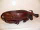 Antique Chinese Carved Wood - Oxen With Father & Son Oxen photo 4