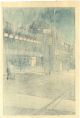Kawase Hasui Evening At Soemon - Cno Wood Block Print 1933 Fine Condition Prints photo 1