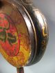 Nepal Nepalese Leather Polychrome Drum W/ Avian Decoration & Calligraphy 20th C. Other photo 9