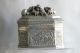 Antique Solid Silver Box From Southeast Asia Heavily Embossed Circa 1800s Boxes photo 1