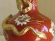 A Fine Quality Coral Red Ground Satsuma Vase Meiji Period Vases photo 4