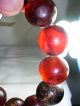 Acoin Old 12 Transparent Red Natural Agate Dzi Beads Bracelet 19mm Each Vr Vf Tibet photo 2