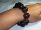 Acoin Old 12 Transparent Red Natural Agate Dzi Beads Bracelet 19mm Each Vr Vf Tibet photo 6