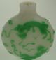 Antique Chinese Jade White & Green Snuff Bottle Chilong Dragon Snuff Bottles photo 7